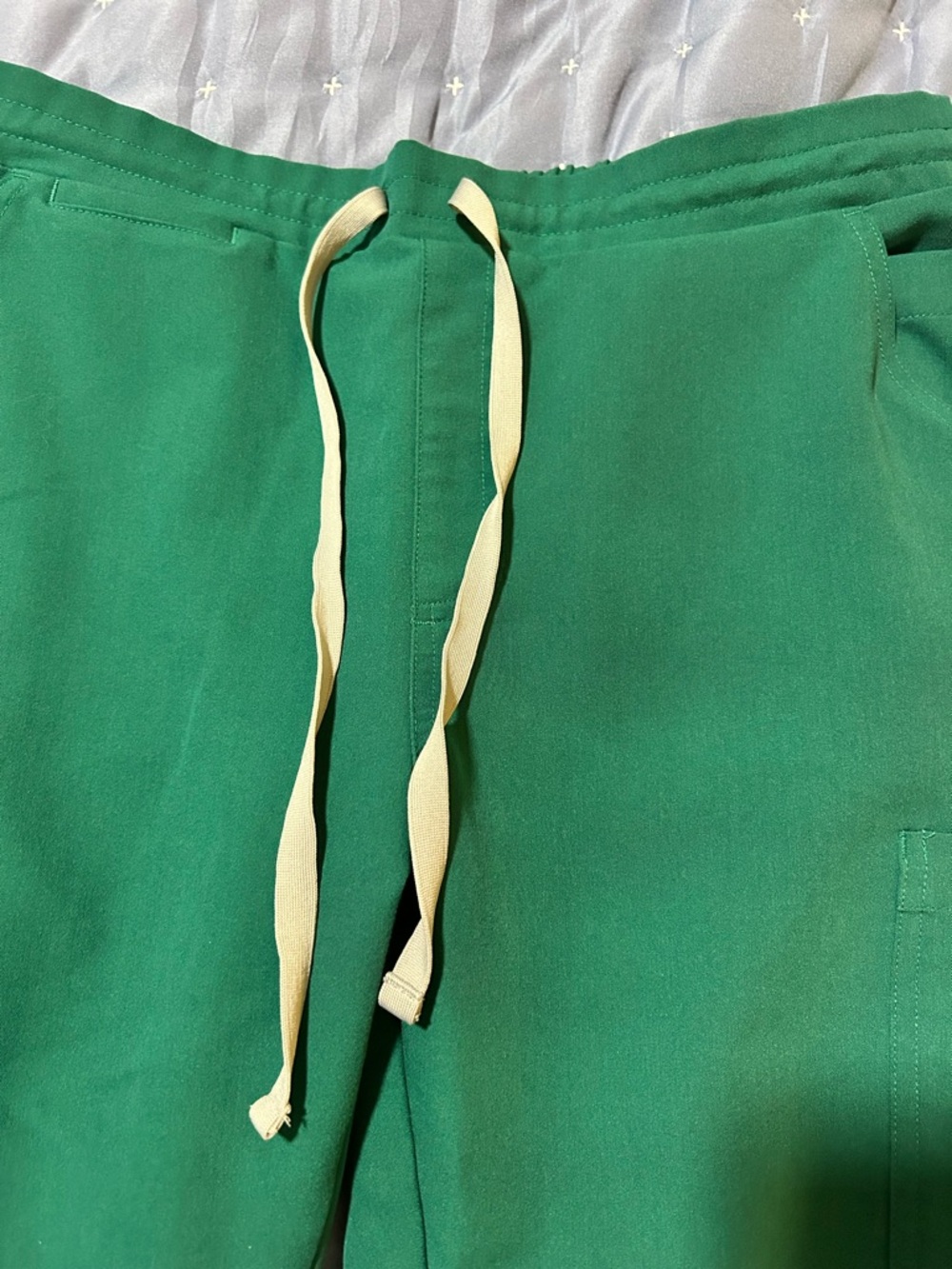 Figs Yola Hunter Green Drawstring Utility Scrub Pants Medium - Picture 7 of 10